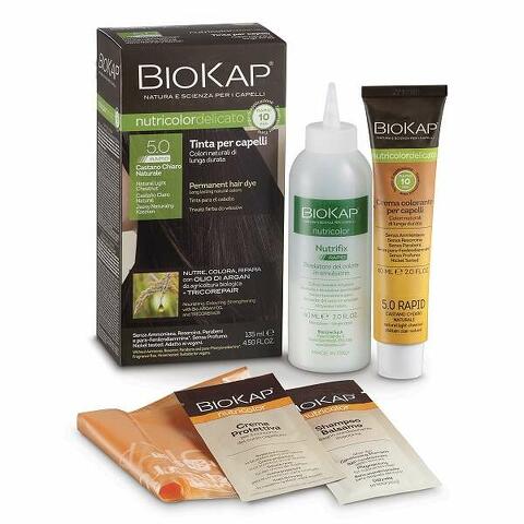 Bios line  biokap nutricolor delicato rapid tinta 5,0 castano chiaro naturale 135ml