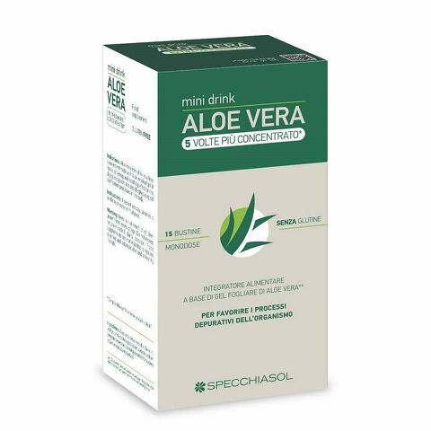 Aloe vera mini drink 5 volte piu' concentrato 15 bustine da 10ml