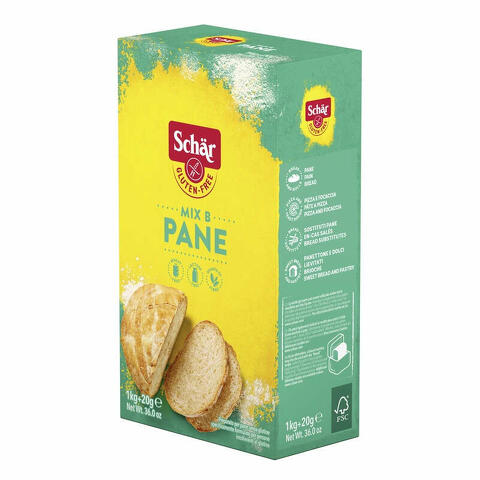 Schar mix b preparato pane senza lattosio 1 kg + 20 g