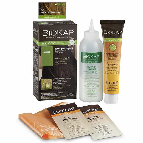 Bios line  biokap nutricolor delicato rapid tinta 7,0 biondo medio naturale 135ml