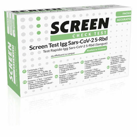 Screen test sierologico rapido autodiagnostico covid-19 anticorpi igg sars-cov-2 nel sangue screen