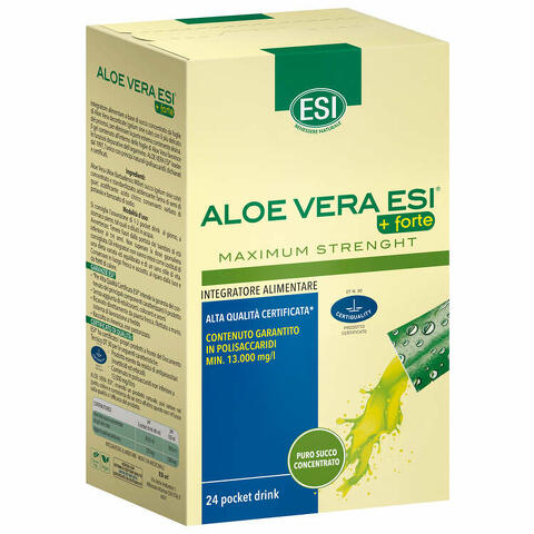 Esi aloe vera succo + forte 24 pocket drink