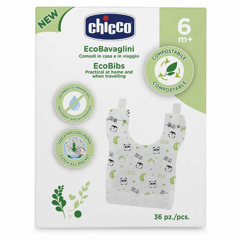 Chicco bavaglini monouso compostabili 36 pezzi