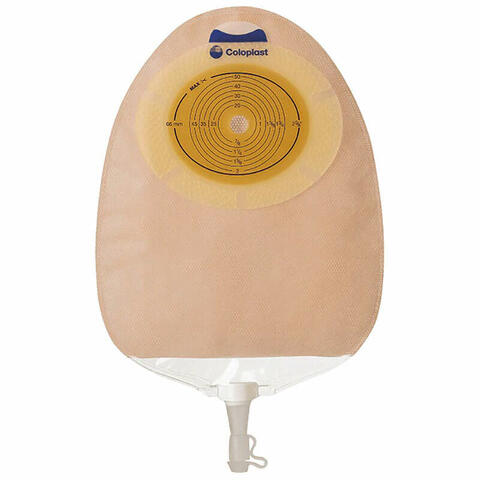 Sacca trasparente sistema monopezzo per urostomia con multichamber sensura ritagliabile 10/76 mm maxi 400ml 30 pezzi