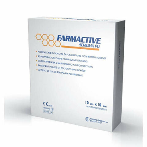 Cerotto farmactive schiuma in poliuretano 10x10 cm 10 pezzi