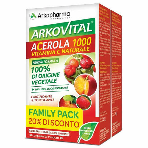 Arkovital acerola 1000 pack family 60 compresse