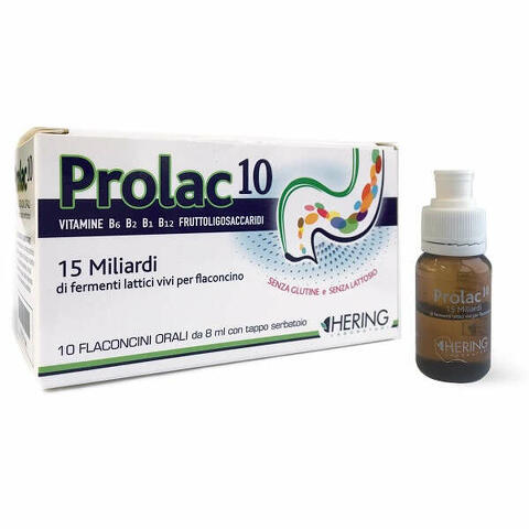 Prolac10 fermenti lattici 15 miliardi 10 flaconcini 8ml