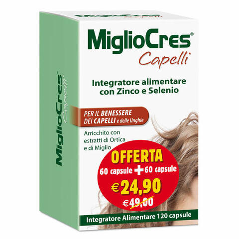 Migliocres capelli 60 capsule + 60 capsule promozione