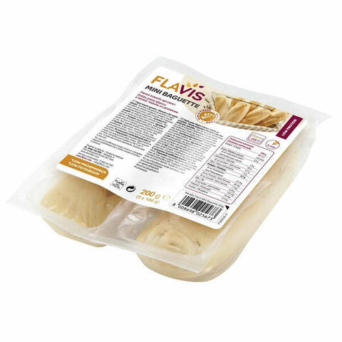 Flavis mini baguette panini bianchi aproteici 2 pezzi da 100 g