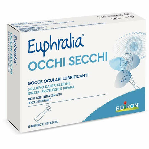 Gocce oculari lubrificanti euphralia occhi secchi 15 monodose richiudibili x 0,5ml