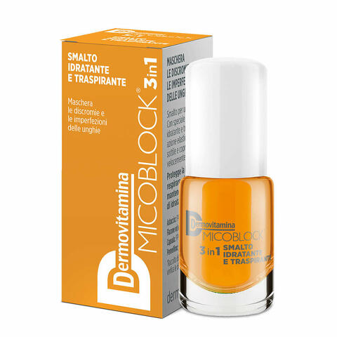 Dermovitamina micoblock 3 in 1 smalto idratante e traspirante giallo 5ml