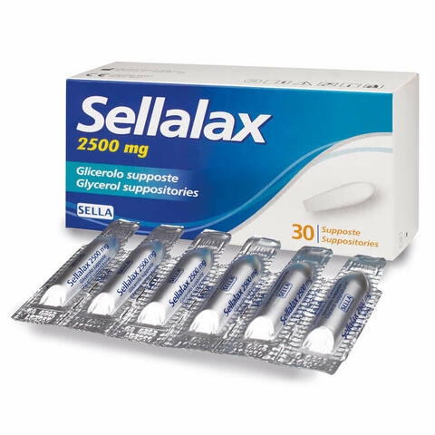 Sellalax 2500mg supposte glicerolo 30 pezzi