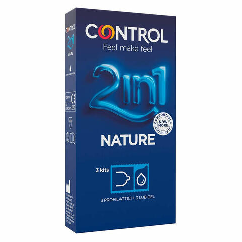 Control 2in1 nature 2,0 + nature lube 3+ 3 pezzi