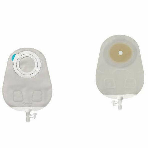 Sensura mio flex sistema 2 pezzi con aggancio adesivo sacca multichamber per urostomia trasparente 35mm da 550ml 30 pezzi