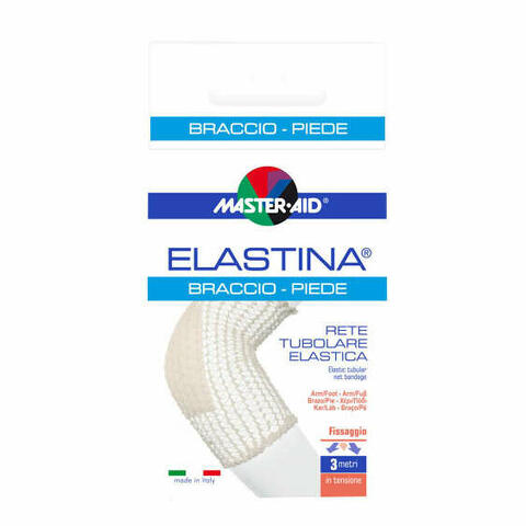 Rete tubolare elastica ipoallergenica master-aid elastina braccio/piede 3 mt in tensione calibro 4 cm