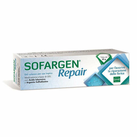 Medicazione sofargen gel acido ialuronico e argento sulfadiazina tubetto 25 g