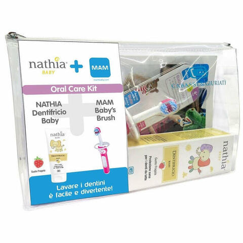 Oral care kit maschio 1 dentifricio baby nathia 50ml + 1 mam baby's brush