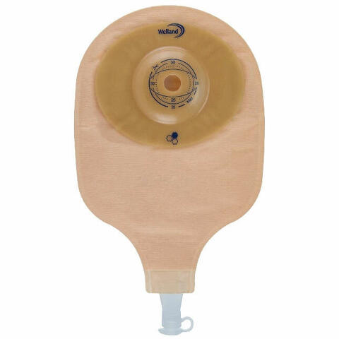 Sacca per urostomia trasparente ritagliabile aurum convex uro midi medium diametro 13-35 mm 10 pezzi