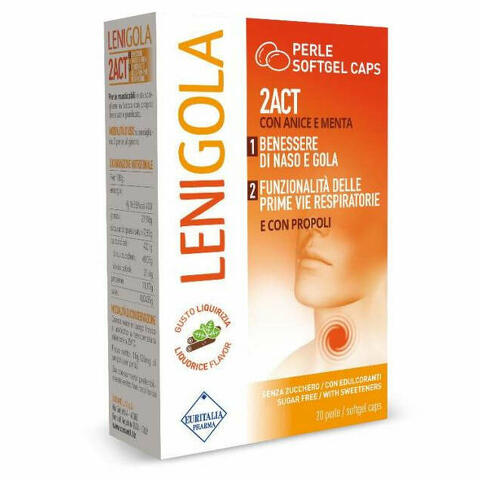 Lenigola 20 perle softgel caps liquirizia