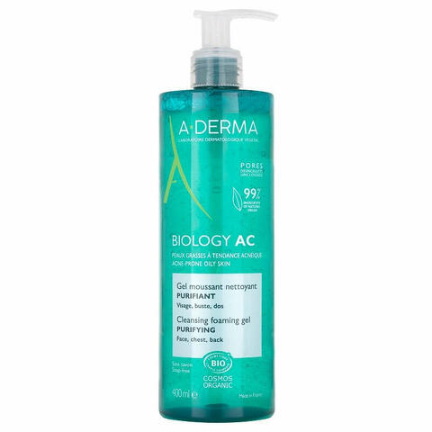 Aderma biology ac gel detergente schiumogeno purificante 400ml