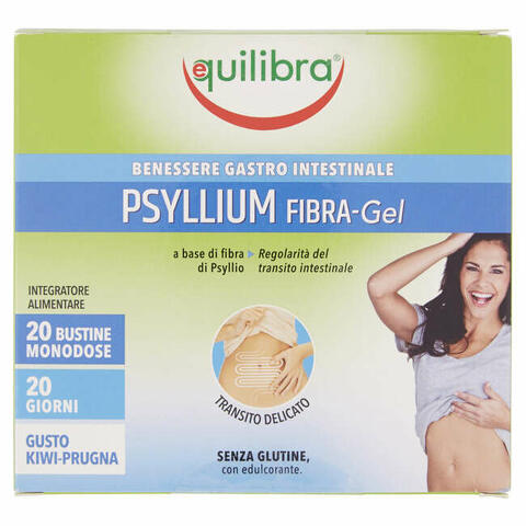 Psyllium fibra gel gusto kiwi prugna 20 bustine monodose