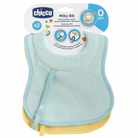 Chicco bavagline 0m+ 2pz azzurro