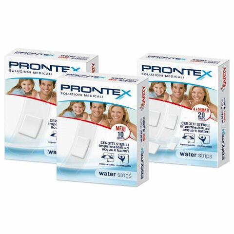 Cerotto prontex water strips assortito 20 pezzi