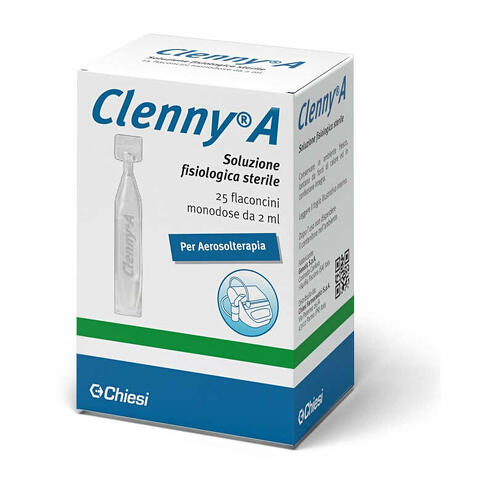 Clenny a soluzione fisiologica sterile per aerosolterapia 25 flaconcini monodose da 2ml