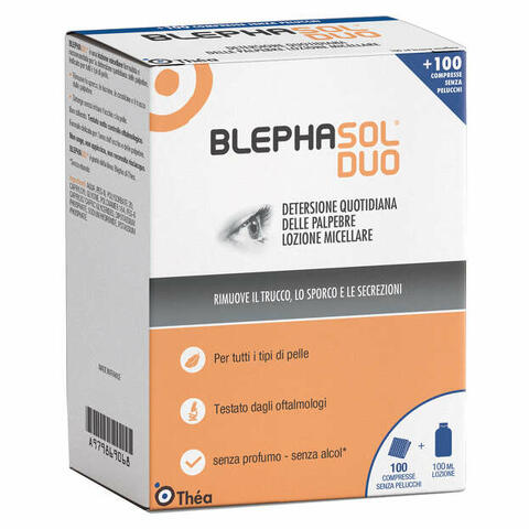 Blephasol duo soluzione micellare igiene palpebrale 100ml + 100 garze