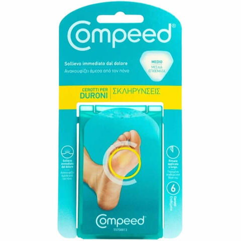 Compeed cerotti per duroni medio 6 pezzi