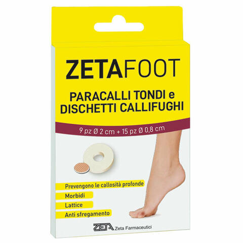 Zetafoot paracallo tondo 9 pezzi + dischetto callifugo 15 pezzi