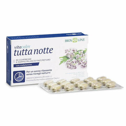 Vitacalm tutta notte con melatonina 60 compresse