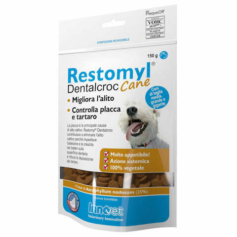 Restomyl dentalcroc cani taglia media grande e gigante busta 150 g