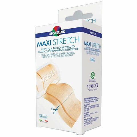 Master-aid stretch cerotto a taglio in tessuto elastico resistente 50 x 6 cm