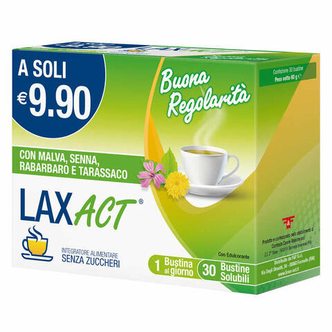 Lax act 30 bustine solubili senza zuccheri