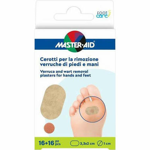 Cerotto verruche master-aid footcare piedi/mani 16 pezzi e4