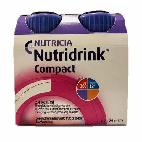 Nutricia nutridrink compact gusto frutti di bosco 4 bottiglie da 125 ml