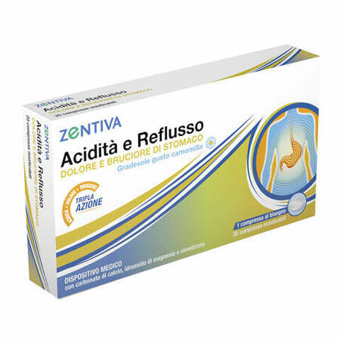 Zentiva acidita' reflusso 20 compresse masticabili