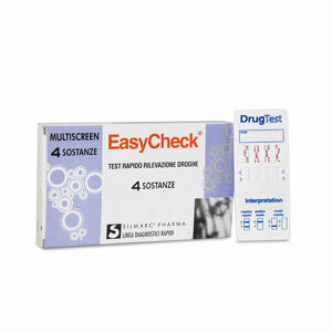 Easycheck - Test rapido singolo o multiplo per rivelazione uso di droghe strip  4 sostanze c