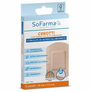 Sofarma - Cerotto cicatrizzante 10x7,5 cm 5 pezzi piu'