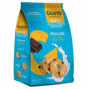 Giusto - Senza zucchero frollini gocce cioccolato senza zucchero 350 g