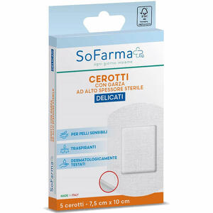 Sofarma - Cerotto delicato 7,5x10 cm 5 pezzi piu'