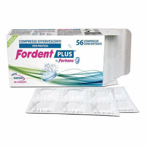 Fordent plus - 56 compresse concentrate per dentiere e apparecchi ortodontici