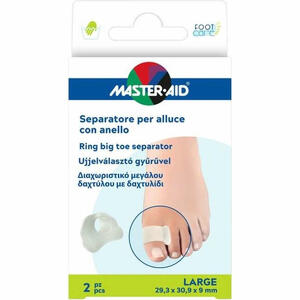 Master aidseparatore in gel per le dita (alluce e secondo dito). - Separatore alluce master-aid footcare con anello large 2 pezzi d4