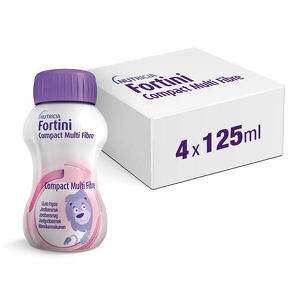 Nutricia - Fortini compact multi fibre fragola 4 pezzi 125 g