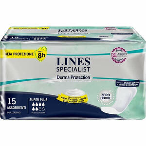 Lines - Pannolone per incontinenza  specialist derma sagomato anatomico super plus 15 pezzi