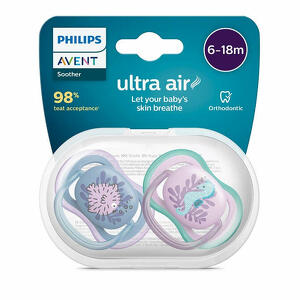 Philips avent ciuccio ultra air - Avent ultra air ciuccio ortodontico 6-18 mesi pesce palla/cavalluccio marino 2 pezzi