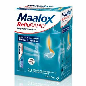 Maalox - Reflurapid - Sospensione orale reflurapid 20 bustine monodose da 10 ml