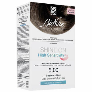 Bionike - Shine on high sensitivity plus castano chiaro 5,00 rivelatore in crema 75 ml + crema colorante 50 ml