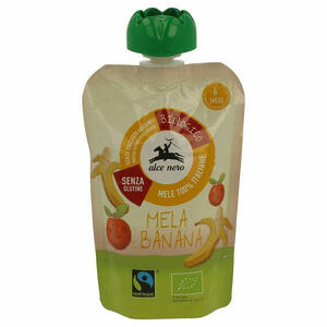 Alce nero - Purea mela/banana doypack bio baby food fairtrade 100 g